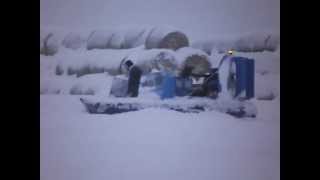 preview picture of video 'Sobotnie harce poduszkowcem po świeżym śniegu'