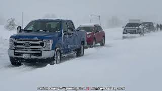 Wyoming Chaos and Paralysis!! Snowstorm Causes Pile-Up Crashes on I-80 in Rawlins, Carbon County