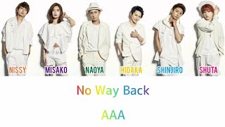 AAA - No Way Back (Color Coded Lyrics Kan/Rom/Eng)