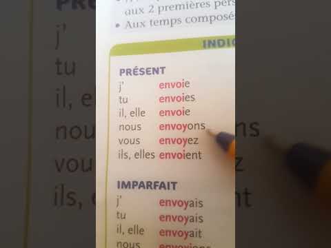 Le verbe envoyer au présent de l'indicatif