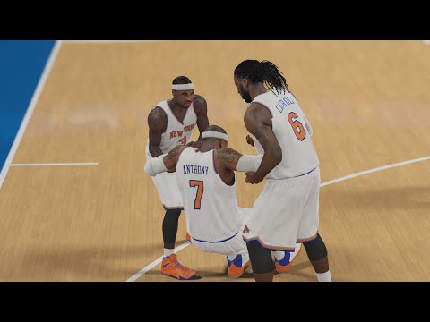 NBA 2K15 My GM Mode - New York Knicks -  Rd1 G1 Vs Bucks - Carmelo Anthony Injured?!
