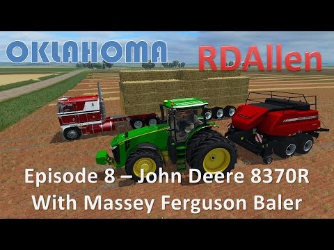 Farming Simulator 15 Oklahoma E8 - Massey Ferguson Baler and a Field of Bales