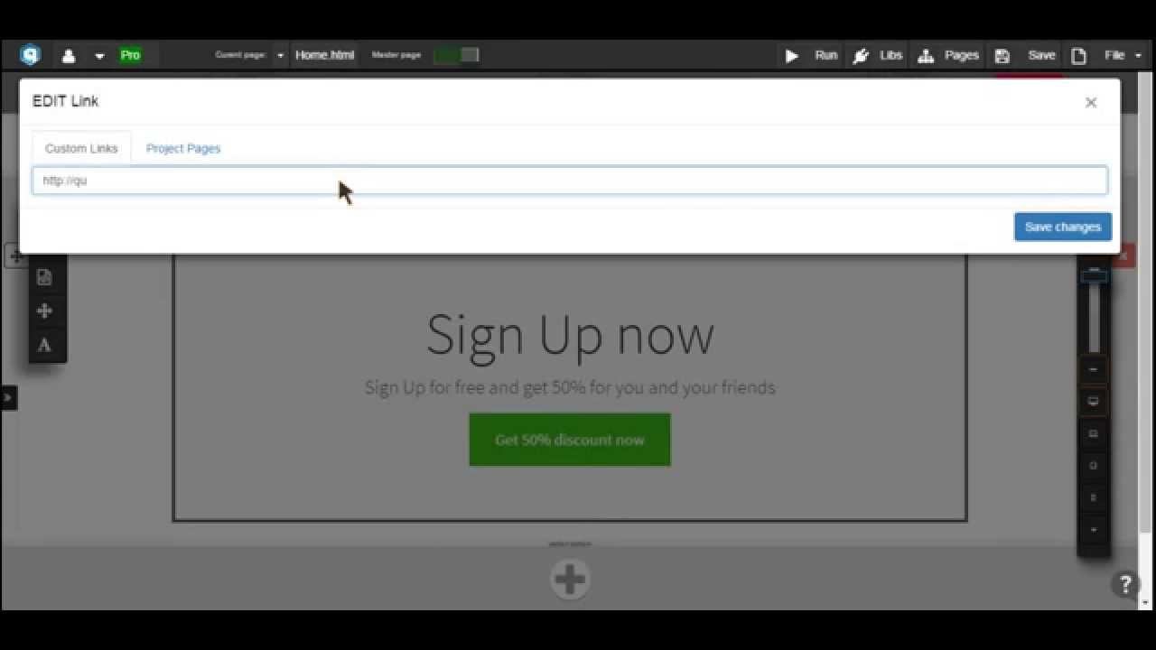 Create website on qubix.io for 5 minutes