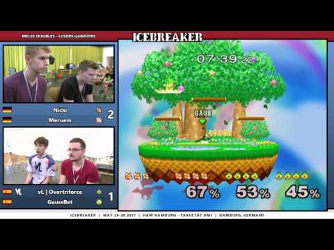 Icebreaker - Nicki + Meruem Vs. Overtriforce + GaussBet - Losers Quarters - Melee Doubles