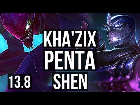 KHA'ZIX vs SHEN (TOP) | Penta, 10/1/4, 1.6M mastery, 700+ games, Legendary | KR Master | 13.8