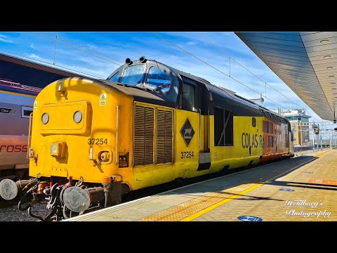Class 37: 37254"Cardiff Canton" Thrashes Out Of Reading