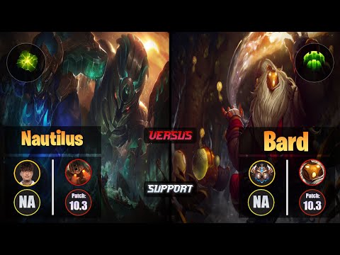 CoreJJ NAUTILUS (Support) [Aftershock] VS BARD - Challenger NA Patch 10.3