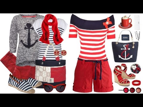 OUTFITS ESTILO MARINERO IDEALES PARA LA PLAYA⚓SAILOR STYLE OUTFITS IDEAL FOR THE BEACH⛵LOOK DE PLAYA