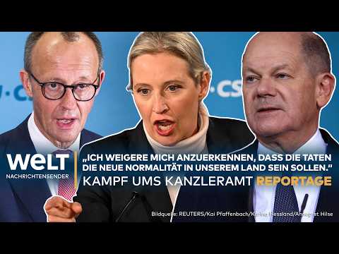 KAMPF UMS KANZLERAMT: Deutschland hat die Wahl - Scholz, Merz und Weidel werben um Wählergunst