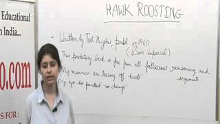 preview picture of video 'Hawk Roosting by Ted Hughes, Lecture by Ms. Abeer Mathur'
