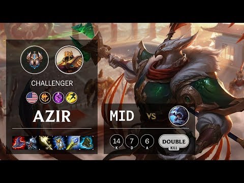Azir Mid vs Talon - NA Challenger Patch 10.7