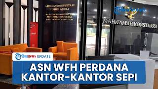 Suasana Gedung DPR hingga Kementerian saat Hari Pertama WFH ASN, Terpantau Lengang dan Sepi