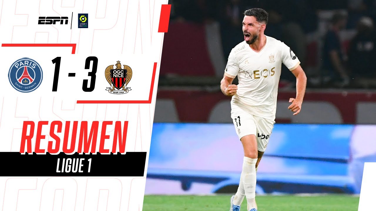 SORPRENDENTE CAÍDA DEL CAMPEÓN PSG COMO LOCAL ANTE NIZA | PSG 1-3 Niza | RESUMEN