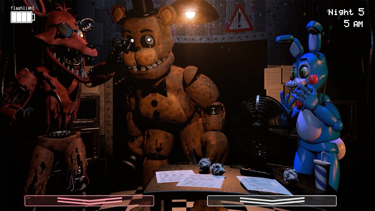 5 AM at Freddy's: The Prequel FNaF in Real Time Animated