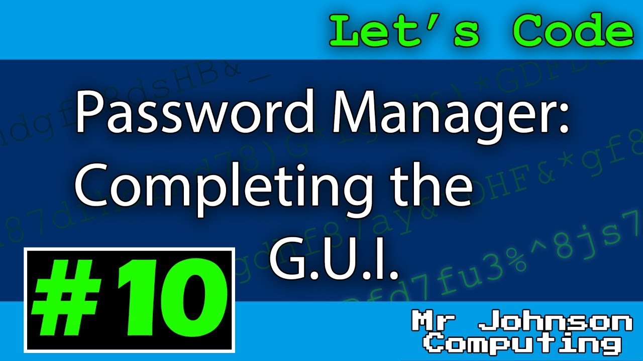 [Let's Code] Password Manager #10