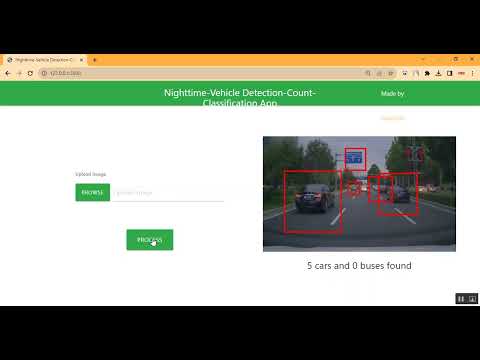 Night Time Vehicle Detection Count Flask in Python Projects