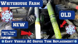 How To Replace A AC Orifice Tube On A Chevy Tahoe Diy!