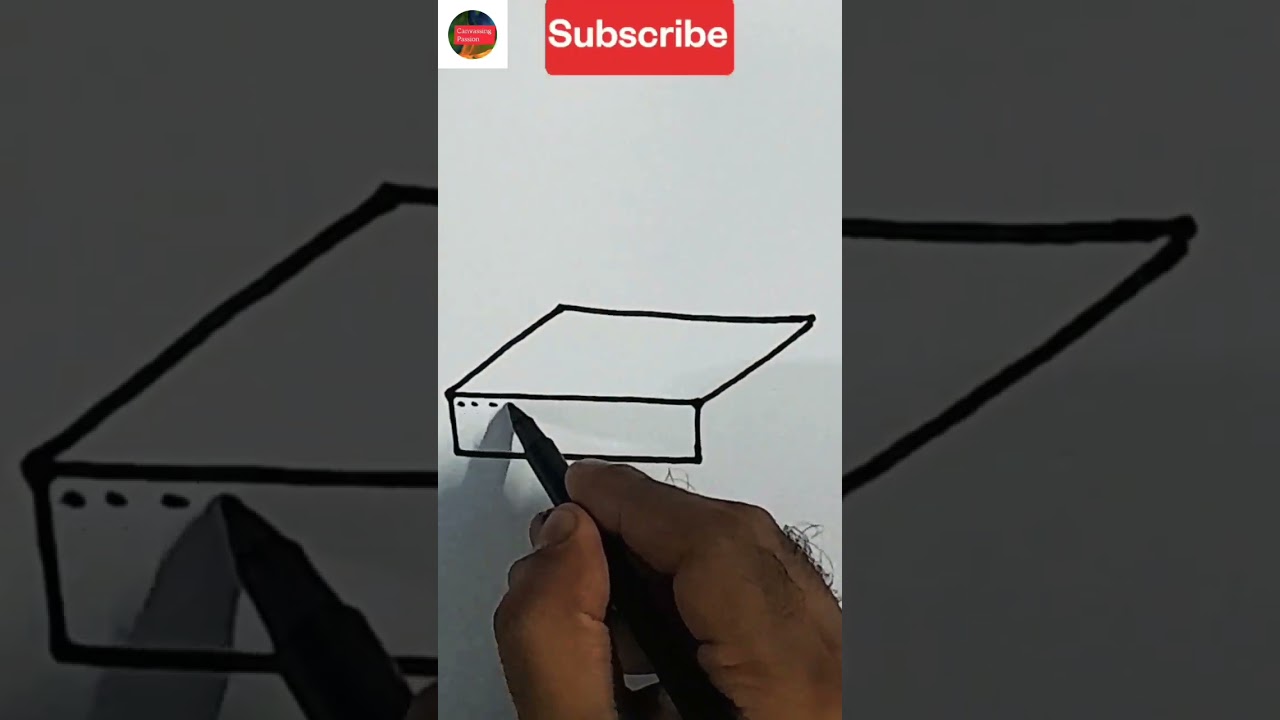 Draw a simple matchbox using these simple steps #shorts #ashortaday Canvassing Passion