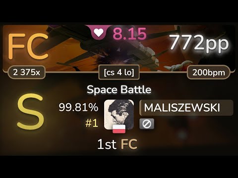 8.1⭐ MALISZEWSKI | F-777 - Space Battle [cs 4 lo] 99.81% FC #1 | 772pp - osu!