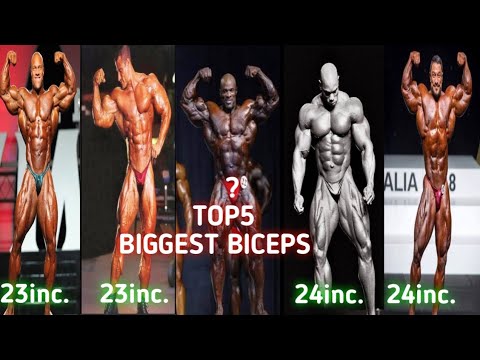 #26inc BICEPS,#TOP 5 BIGGEST ARMS BODYBUILDER#MR.OLYMPIA.(HINDI)