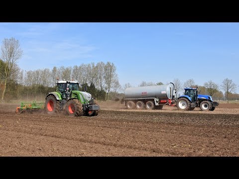 New Holland T7050 & KVH + Fendt 828 & Amazone Cenius 4002-2 - Loonw. Van De Voorde