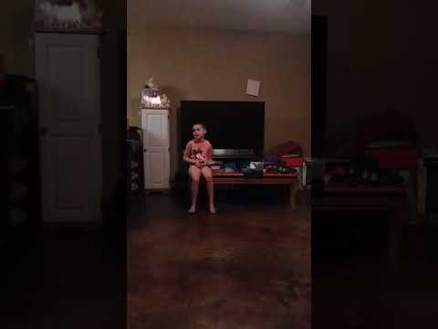 Kloey singing songs she makes up