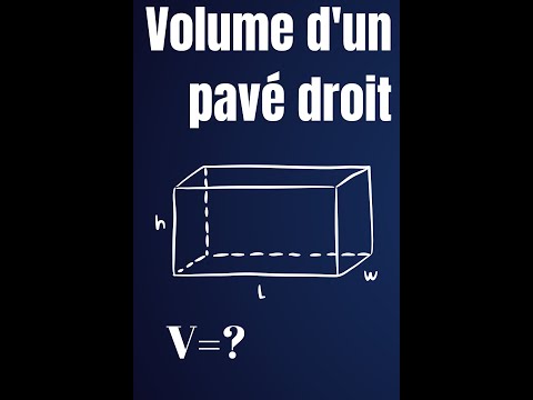Comment calculer le volume d'un pavé droit #shorts