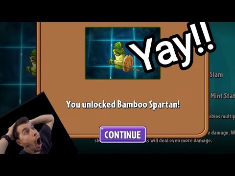 I unlocked BAMBOO SPARTAN in Plants vs. Zombies 2 !