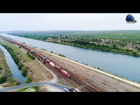 [Drone] LEMA 480 012-0 & Tren DB Cargo Intermodal Train in Poarta Albă - 05 Sptember 2019