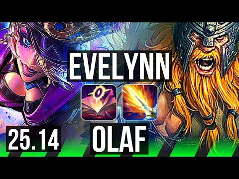 EVELYNN vs OLAF (JGL) | 8/1/6 | KR Master | 25.14