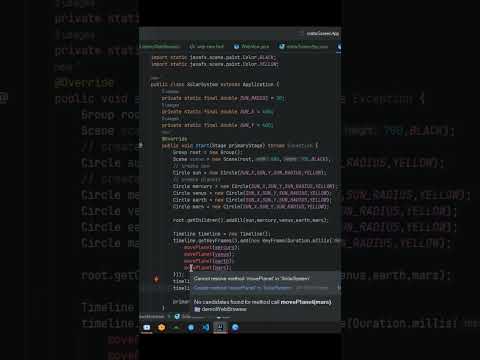 solar system with javafx #javafx #coding