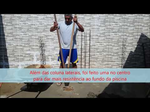 PISCINA DE ALVENARIA ELEVADA - PARTE 1 FUNDAÇÃO