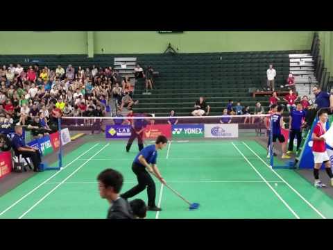 Us open badminton campionship 2016 Lee hyunil vs Tsuneyama