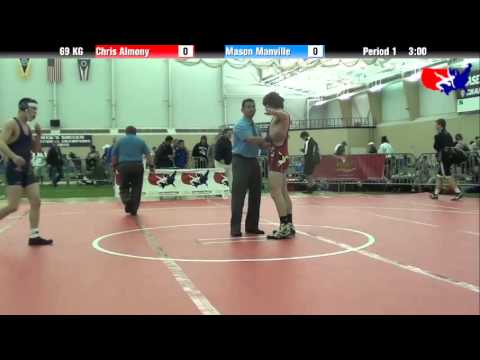 Chris Almony vs. Mason Manville at 2013 ASICS FILA Cadet Nationals - GR