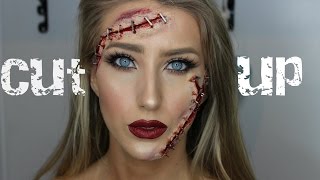 CUT UP STAPLE FACE! Easy SFX Halloween Tutorial