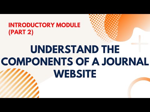Understanding the Components of a Journal Website | Journal indexing and abstracting