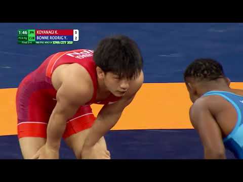BRONZE FS - 61 kg: K. KOYANAGI (JPN) v. Y. BONNE RODRIG (CUB)