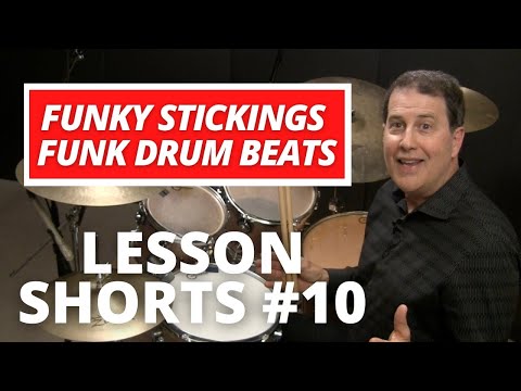 Funky Stickings Funk Drum Beats - Drum Lesson 10 - #shorts