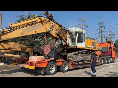 Loading & Transporting The Liebherr 954 With Hydrau. Hammer - Sotiriadis/Labrianidis Mining Works 4k