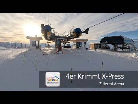 4er Krimml X-Press (Winter) Full Ride - Zillertal Arena | Built by Leitner in 1999