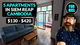 Five apartments in Siem Reap, Cambodia, $130 - $420 a month! #forriel