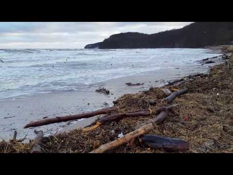 Sturmflut an der Ostsee in Binz auf der Insel Rügen