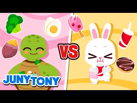 Healthy Food vs Junk Food 🍔🥗 | Good Habits Songs for Kids | JunyTony