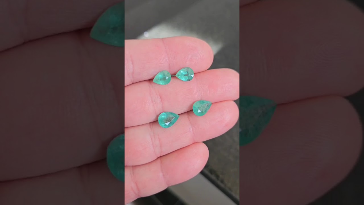 Lote com 4 Esmeraldas Lapidadas Naturais – 5.63cts por R$ 2500