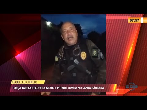 Jovem é preso por andar em moto roubada no bairro Santa Bárbara 24 03 2021