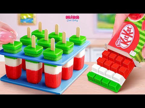🍉Delicious Watermelon KitKat Cake vs Ice Cream🍉Perfect Miniature Cake Battle | Mina Sweet Baking
