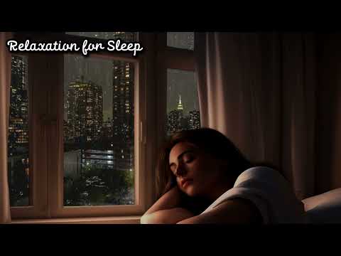 New York City Showers At Night - Relax With The Sound Of Rain On A Soft Bed | Women Sleep