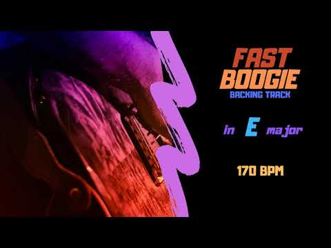 FAST BOOGIE in E major - Guitar Backing Track - 170 bpm Jam Track