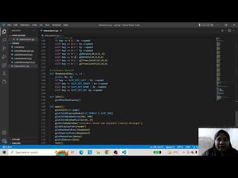 Interaksi Keyboard dan Mouse pada Python OpenGL