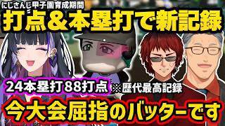 【にじ甲2026】ホームラン＆打点で育成期間歴代最高記録を更新した狂蘭メロコの聖ファビュラス学園3年目の育成配信を見る舞元啓介と天開司【切り抜き にじさんじ にじさんじ甲子園2026】